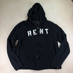 RENT Musical Hoodie Large Black Full Zip Sweatshirt Broadway Theater Unisex L